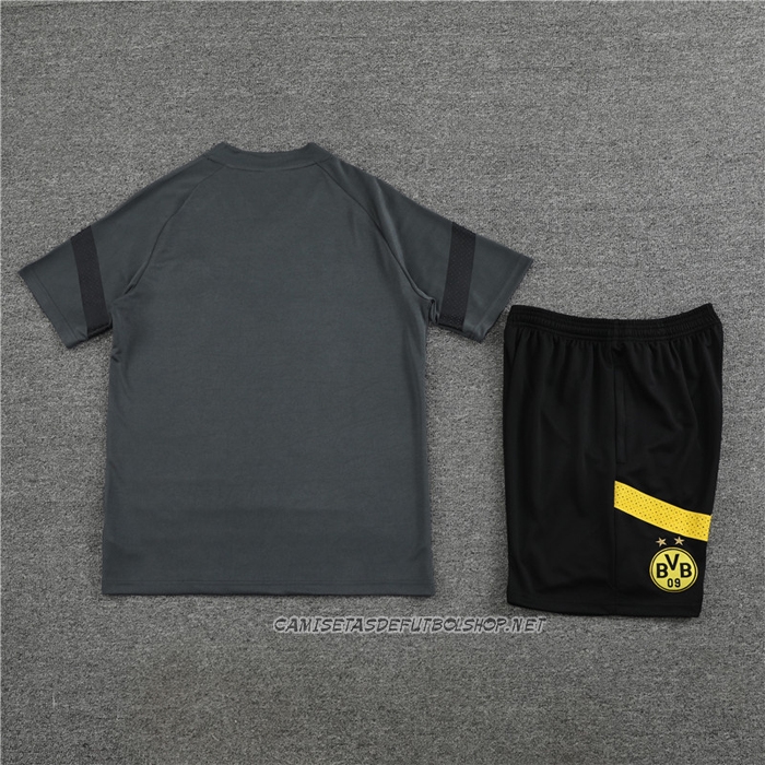Chandal del Borussia Dortmund 22-23 Manga Corta Gris - Pantalon Corto